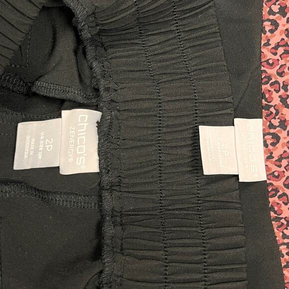 Chico’s Women’s 2-Piece Set Jacket Pants Size 2P Petite Animal Print Pink Black - Picture 4 of 10